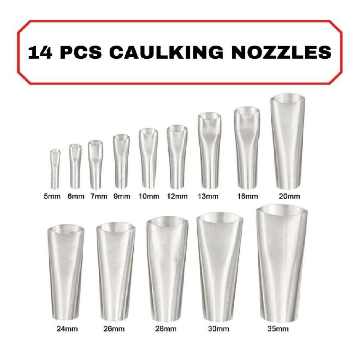 14 pcs of Caulking Tool Scraper Nozzles Spatulas Filler Spreader Sealant
