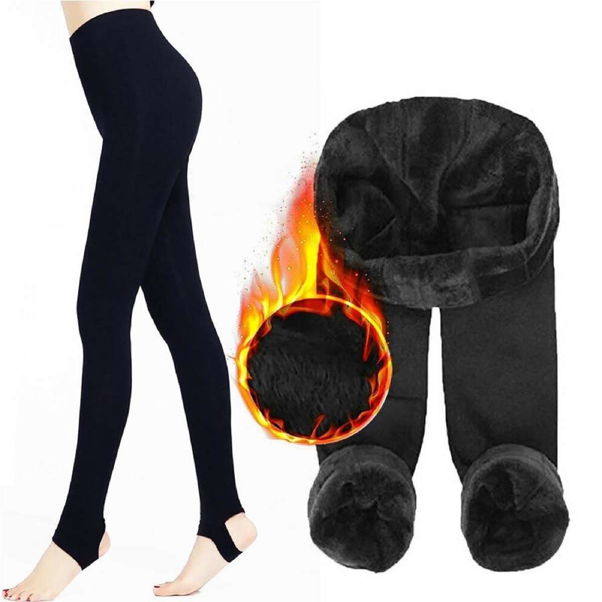 Christmas Leggings With Pockets Fleecewear With Stretch Legging