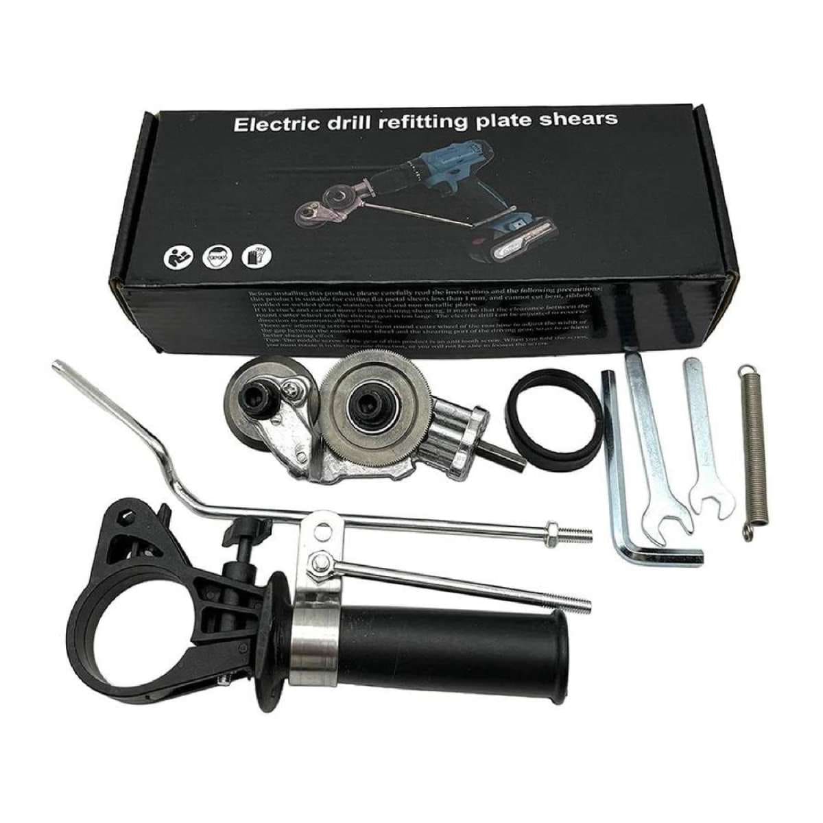 Double Head Sheet Metal Nibbler Drill Portable Electric Drill Shear Attachment