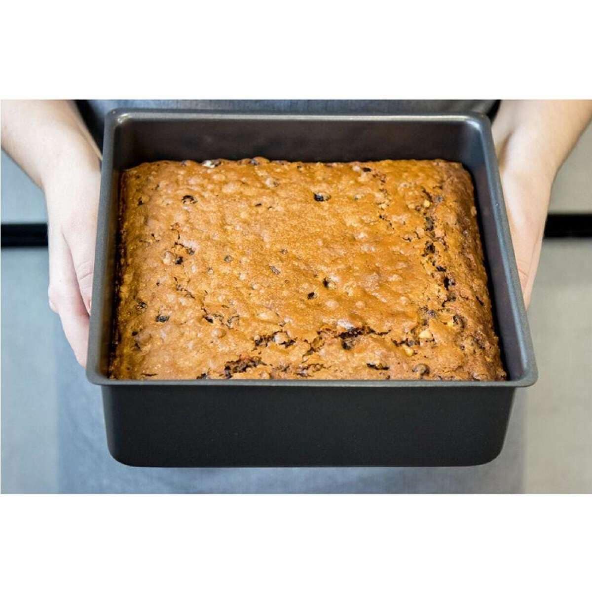 Mastercraft 25cm Heavy Loose Base Non-Stick Square Deep Cake Pan