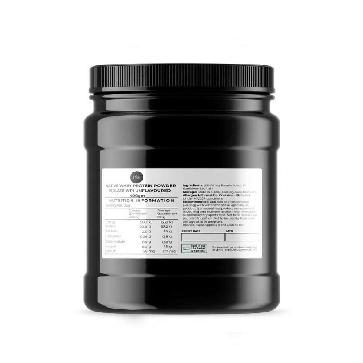Whey Protein Isolate Powder WPI 90% Native Jar