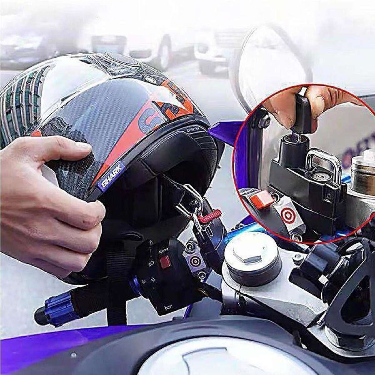 Helmet Locks For Motorcycles GUAIMI Motorcycle Helmet Lock