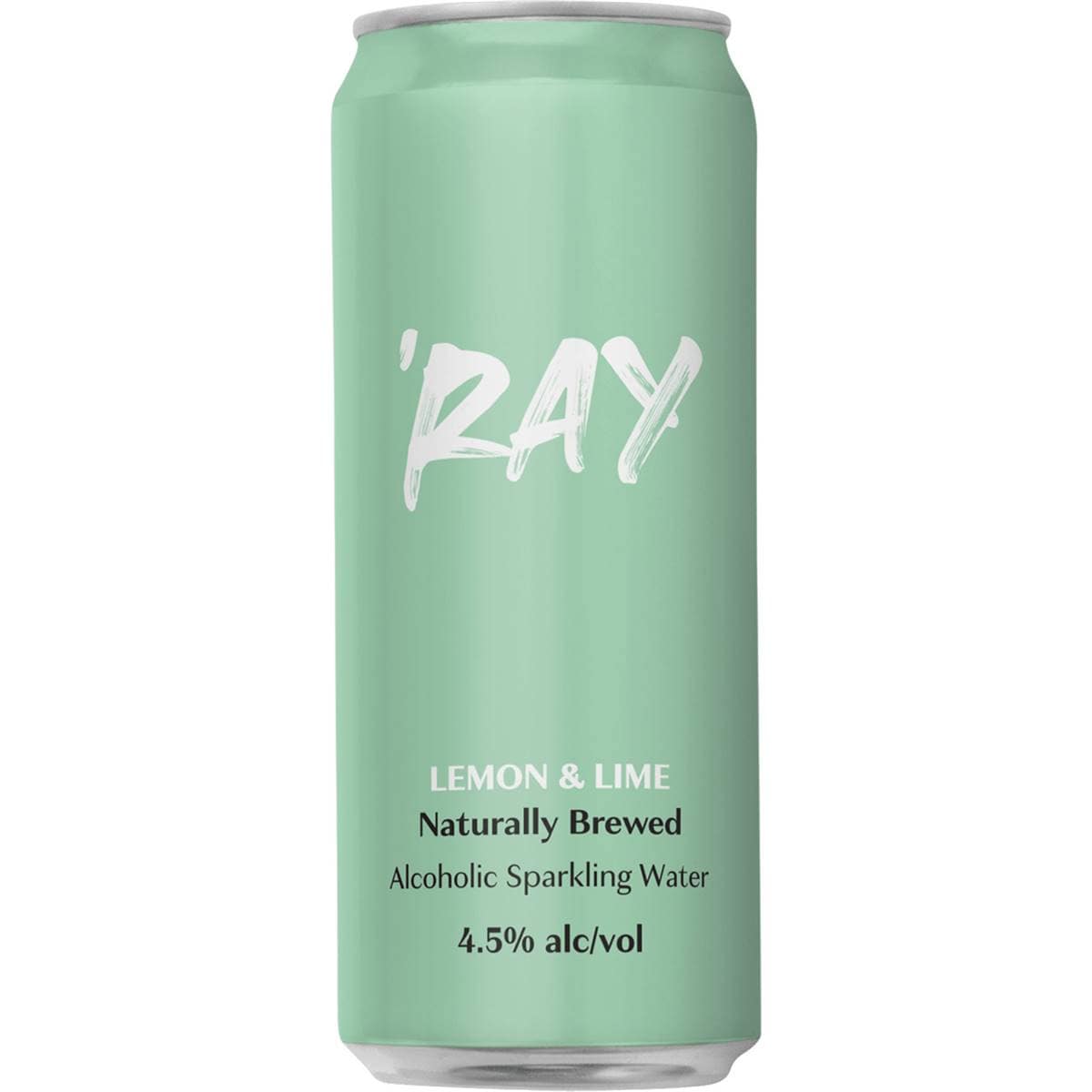 Ray Lemon & Lime Seltzer Can 330ml Woolworths