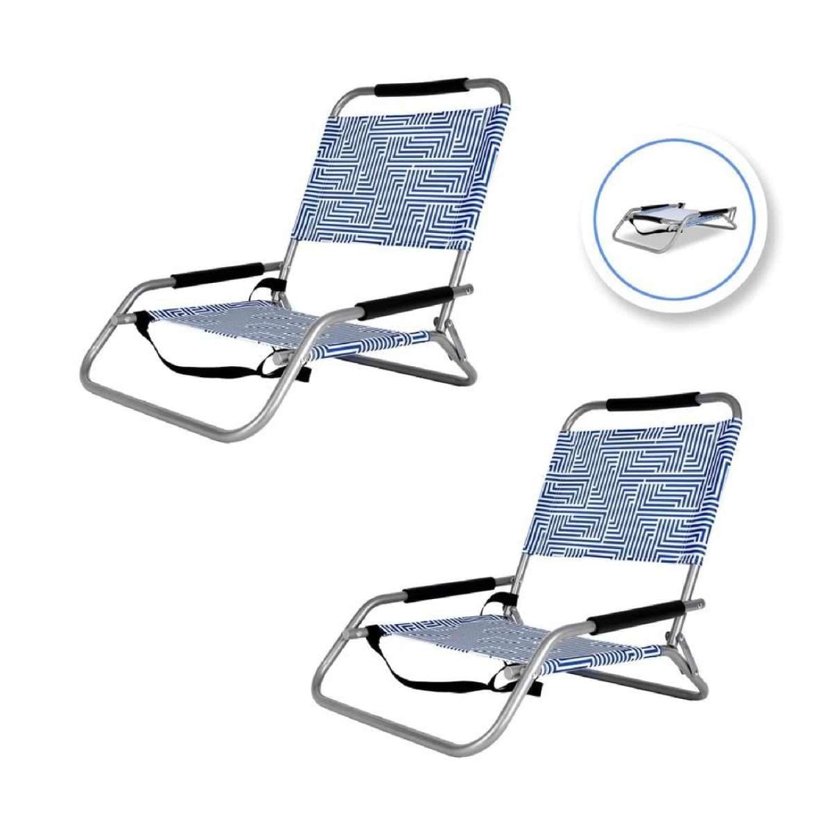 2 Pcs Lazy Dayz Foldable Beach Chair - Makena | Woolworths