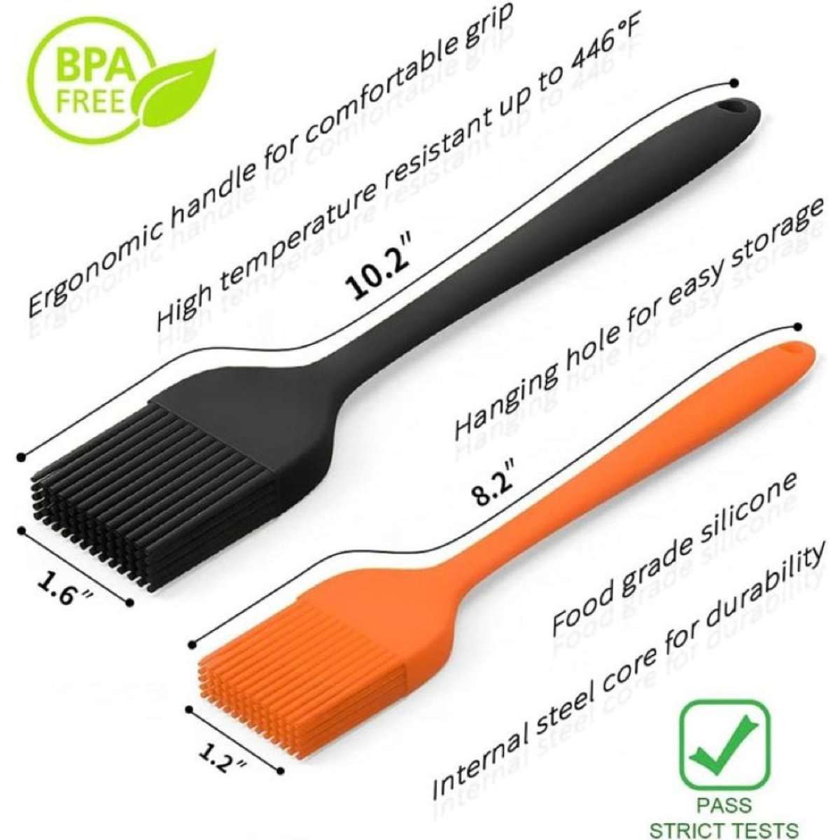 TOPReddon Basting Brushes Silicone Heat Resistant Pastry Brushes Spread