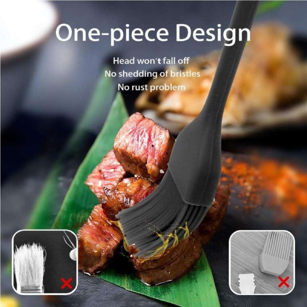 TOPReddon Basting Brushes Silicone Heat Resistant Pastry Brushes Spread
