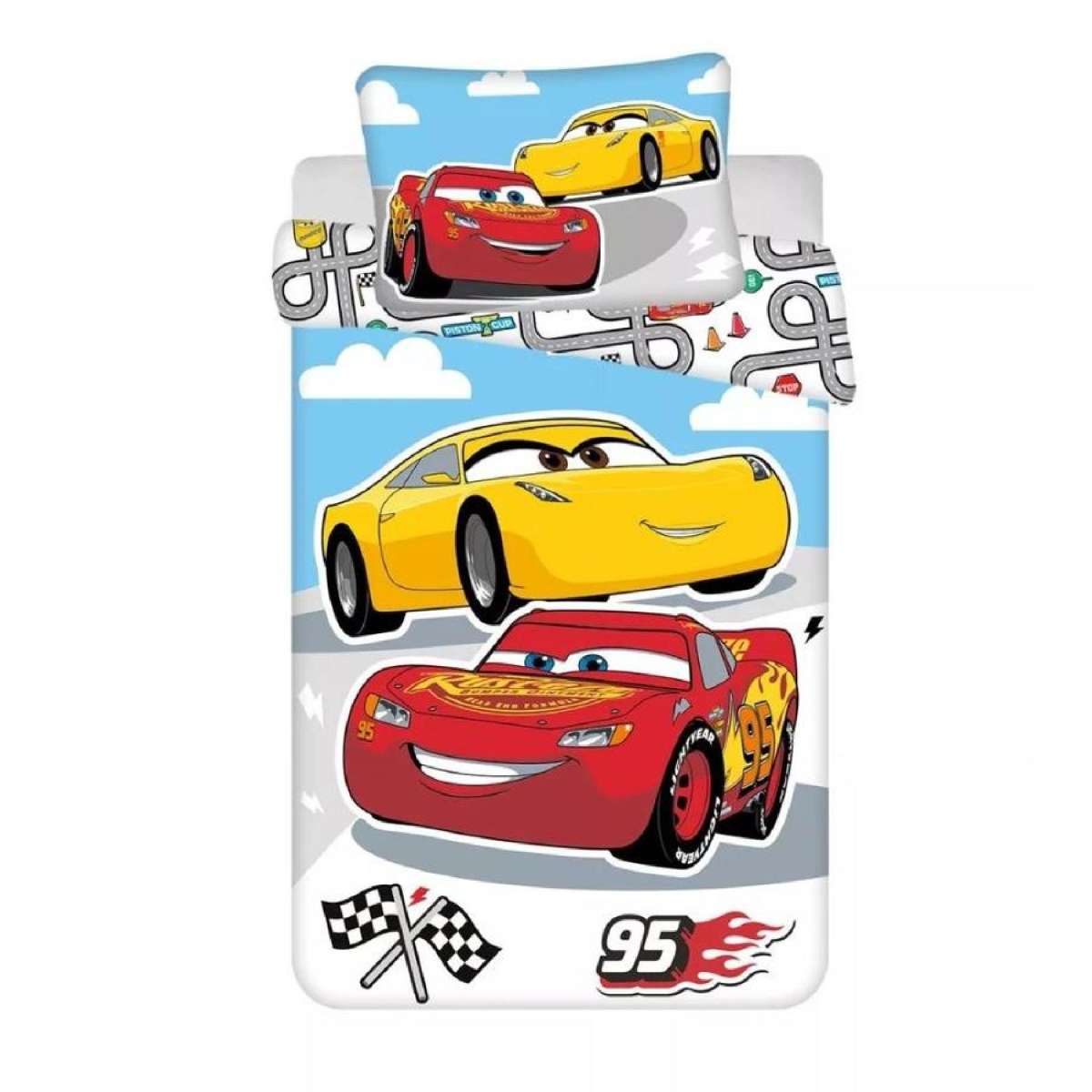 Quility Bedding Au Disney Cars Pillowcases - 100% Cotton, 50x70cm, Pair