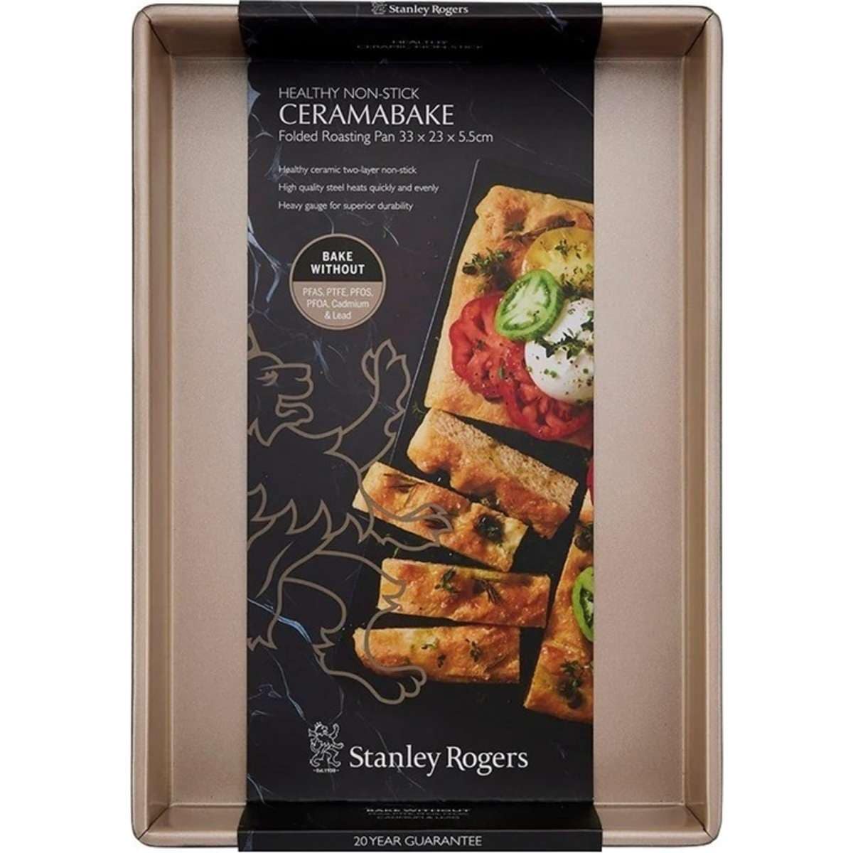 Plaque De Cuisson En Céramique Stanley Rogers Ceramabake - 39x26x1,5 Cm, Antiadhésive Sans Produits Nocifs