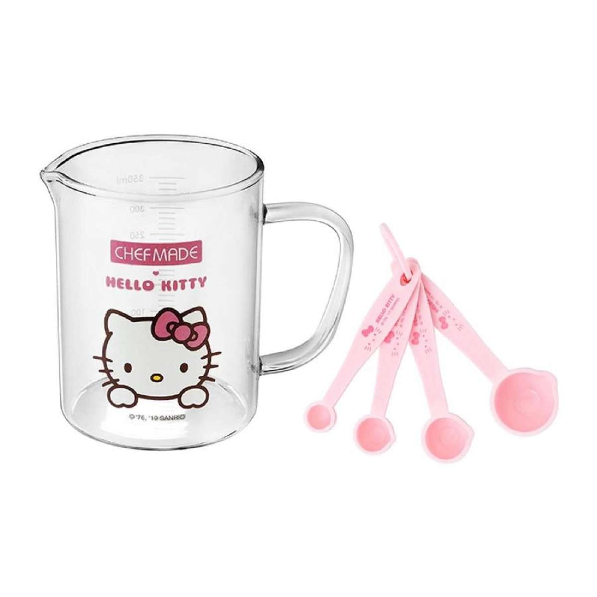 Hello Kitty Piece Measuring Spoon Set 350ml Glass Measuring