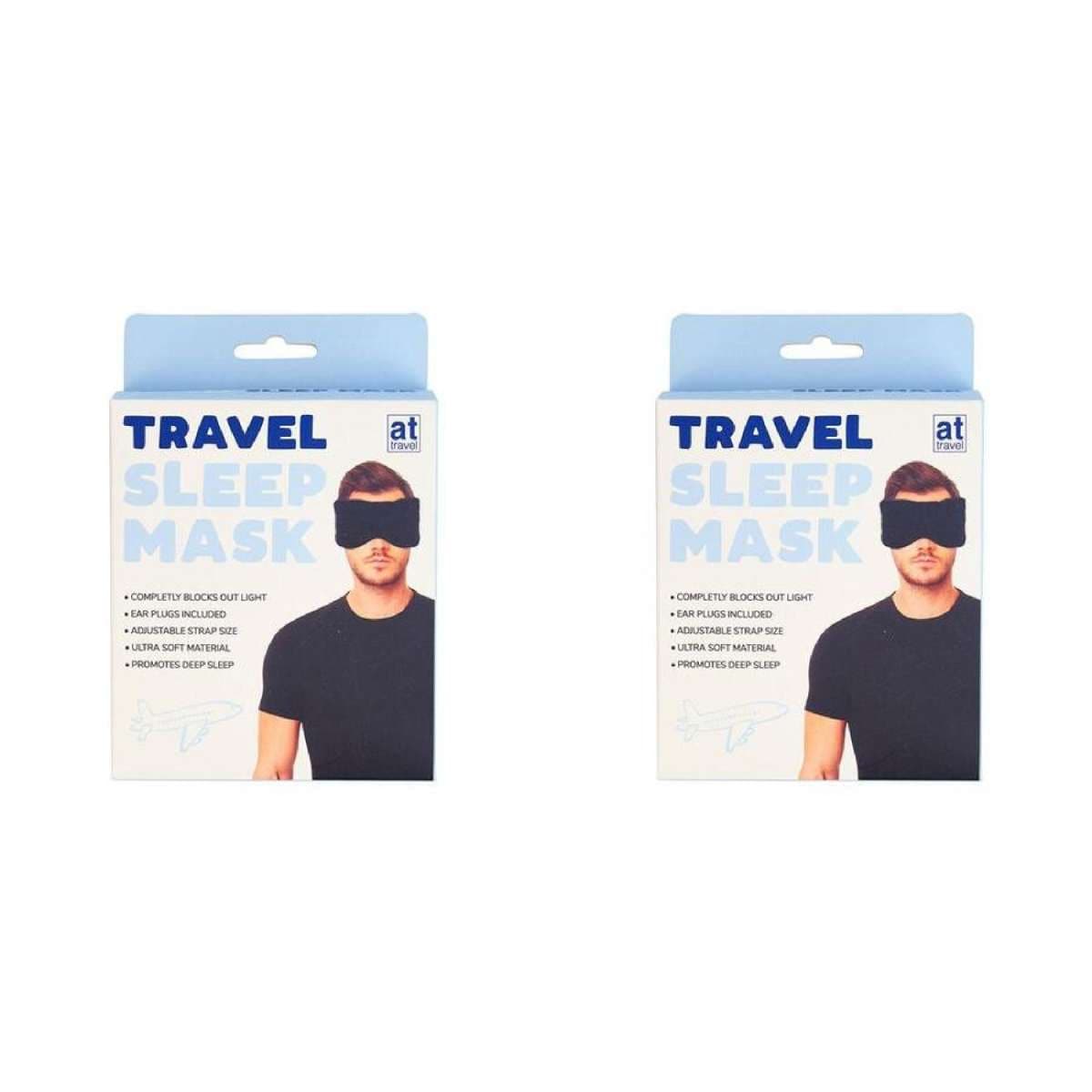 2PK Annabel Trends Travel Sleep Mask Sleeping Eye Cover 11x13cm Black