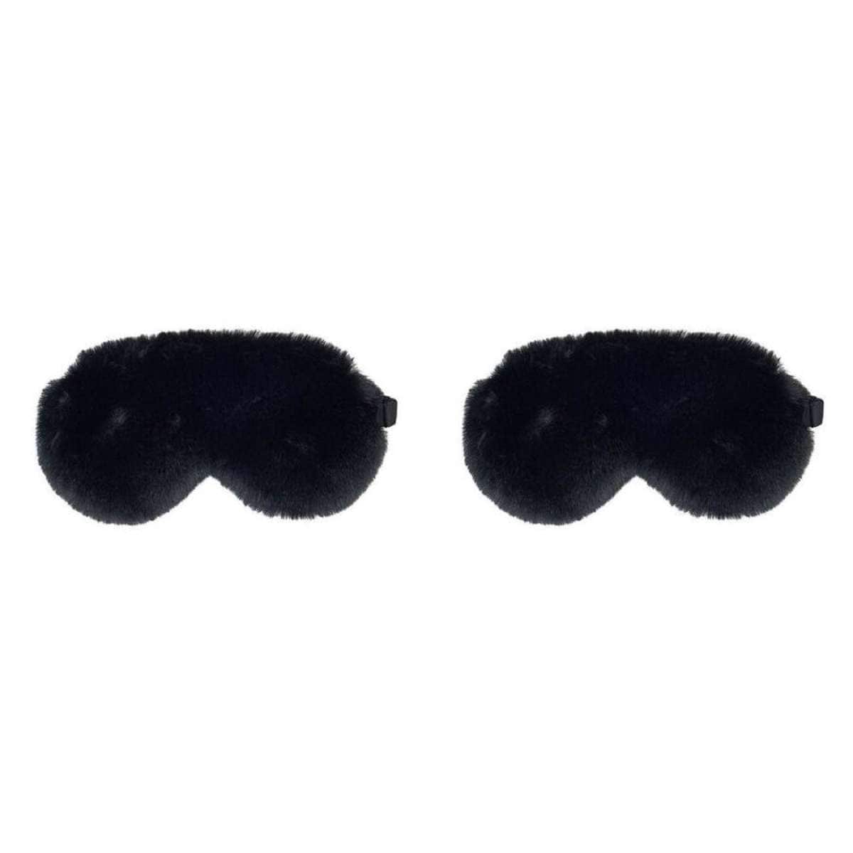 2PK Annabel Trends Sleeping Eye Mask Blindfold Cover Eyeshade Cosy Luxe Black