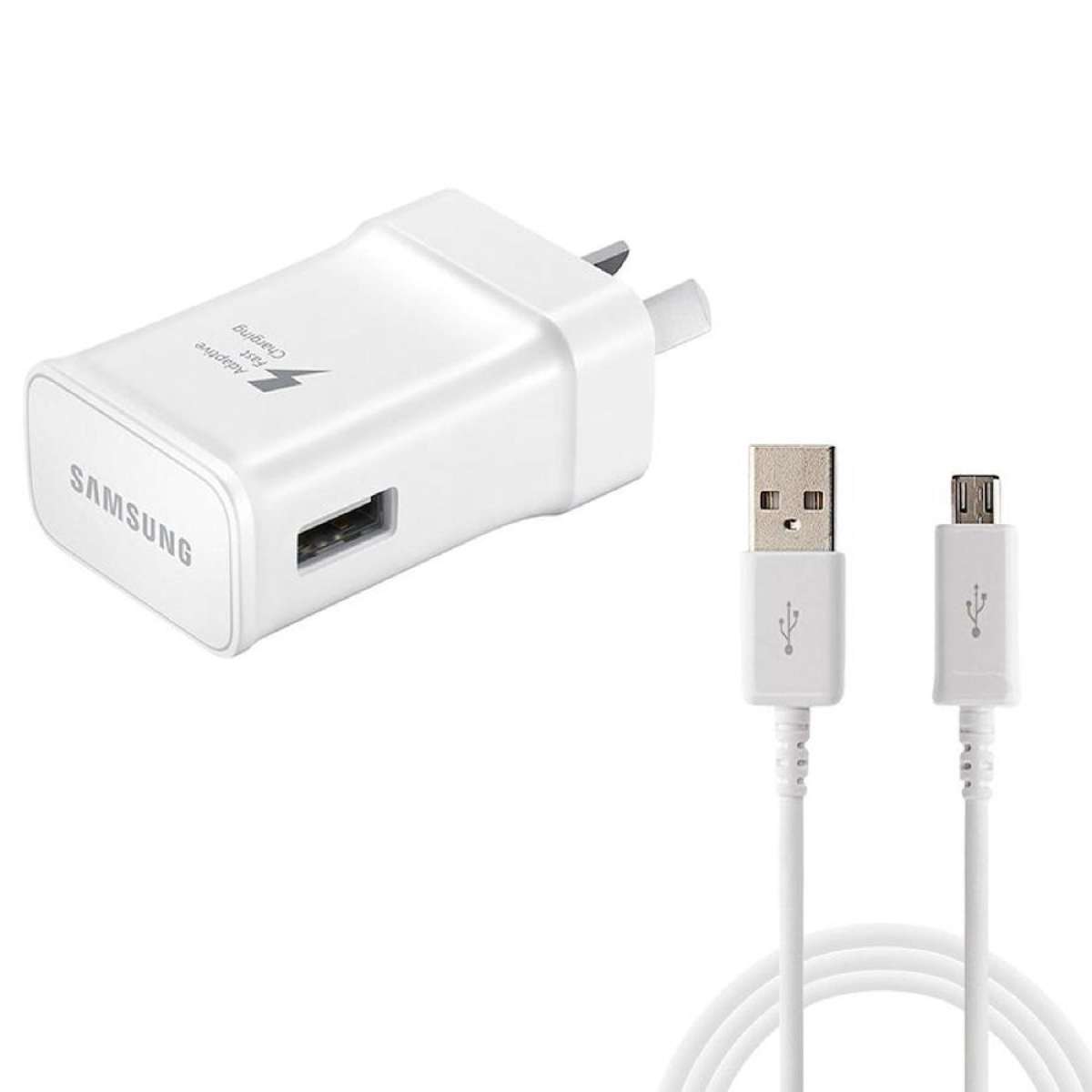 Genuine Samsung Fast Wall Charger Adapter Micro USB Cable Cord