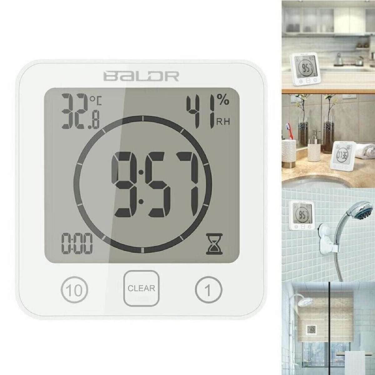 Orologio Da Bagno Impermeabile Con Timer - Digitale Con Ventosa Per Doccia - Foto 3