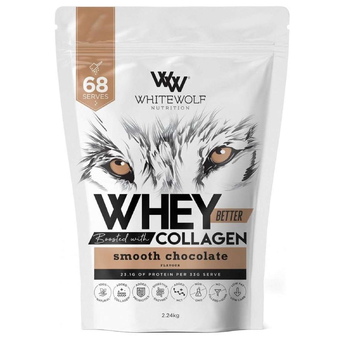 White Wolf Nutrition Whey Better Protein + Collagen Smooth Choco