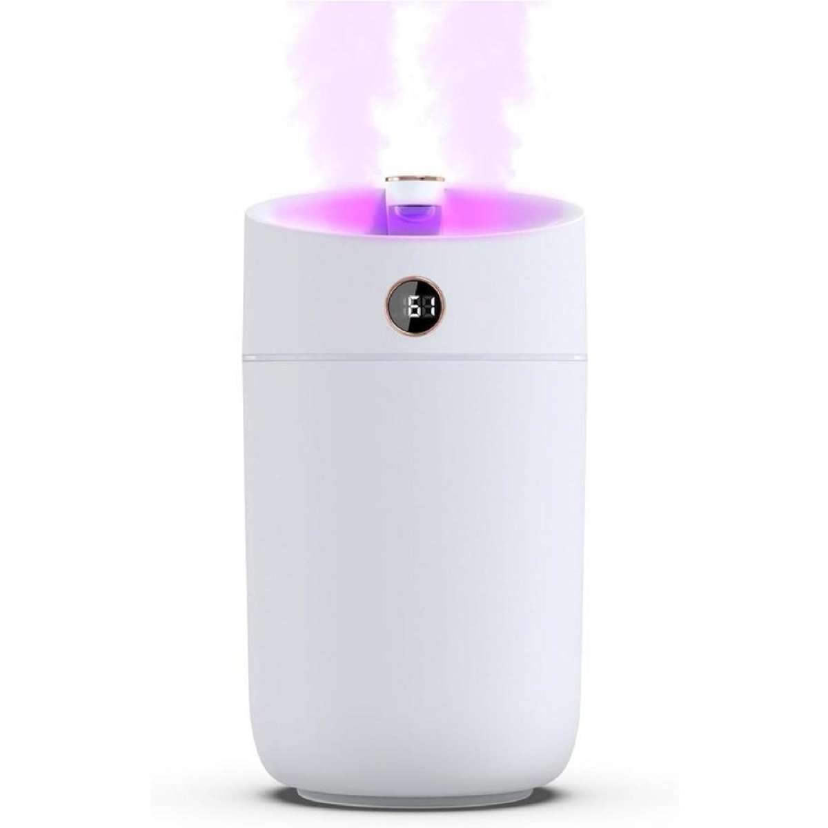 Kihhvlo Umidificatore USB 3L Ultra Silenzioso - Doppia Uscita Vapore, 7 Luci LED Per Camera, Ufficio E Yoga