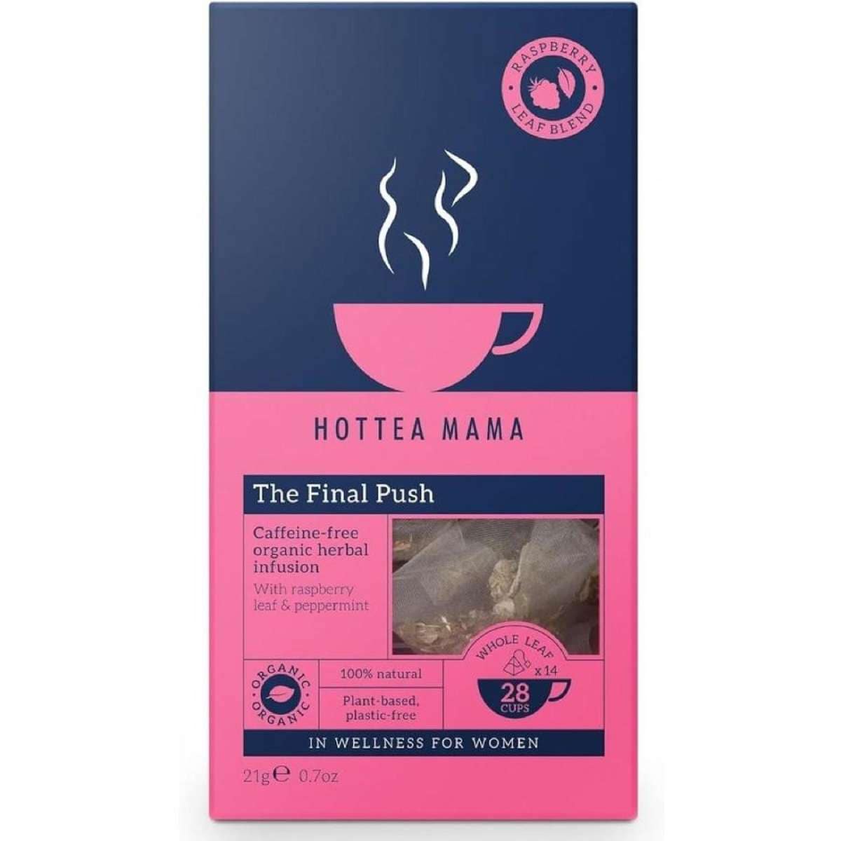 Hottea Mama Organic The Final Push Raspberry Leaf Tea 14 Pack