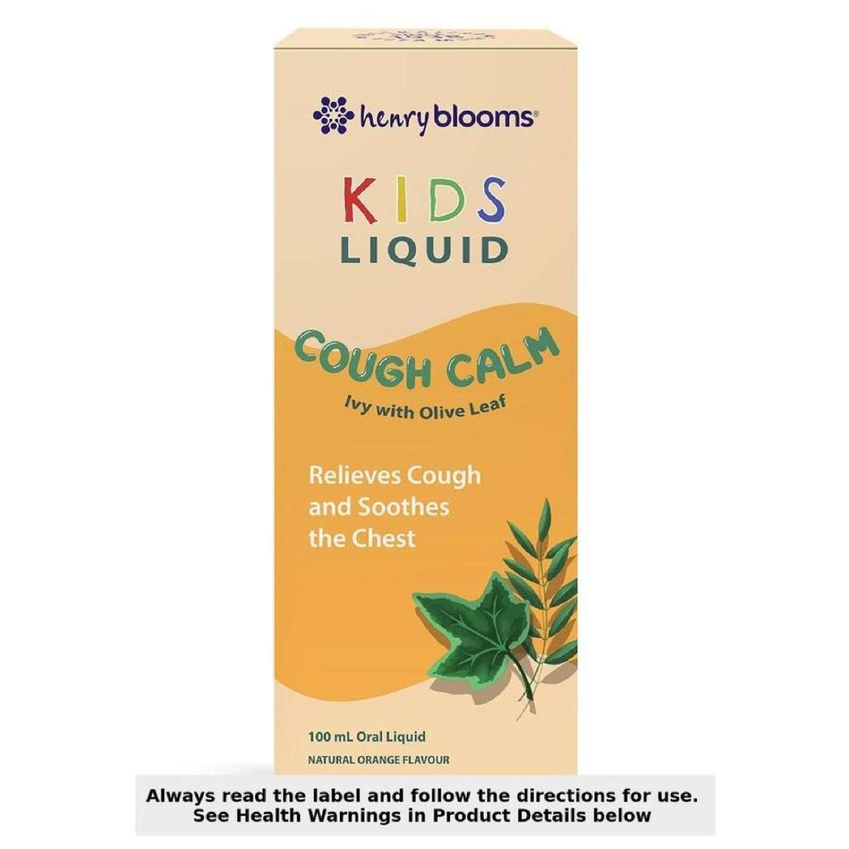Henry Blooms Kids Liquid Cough Calm Ivy with Olive leaf 100 ml
