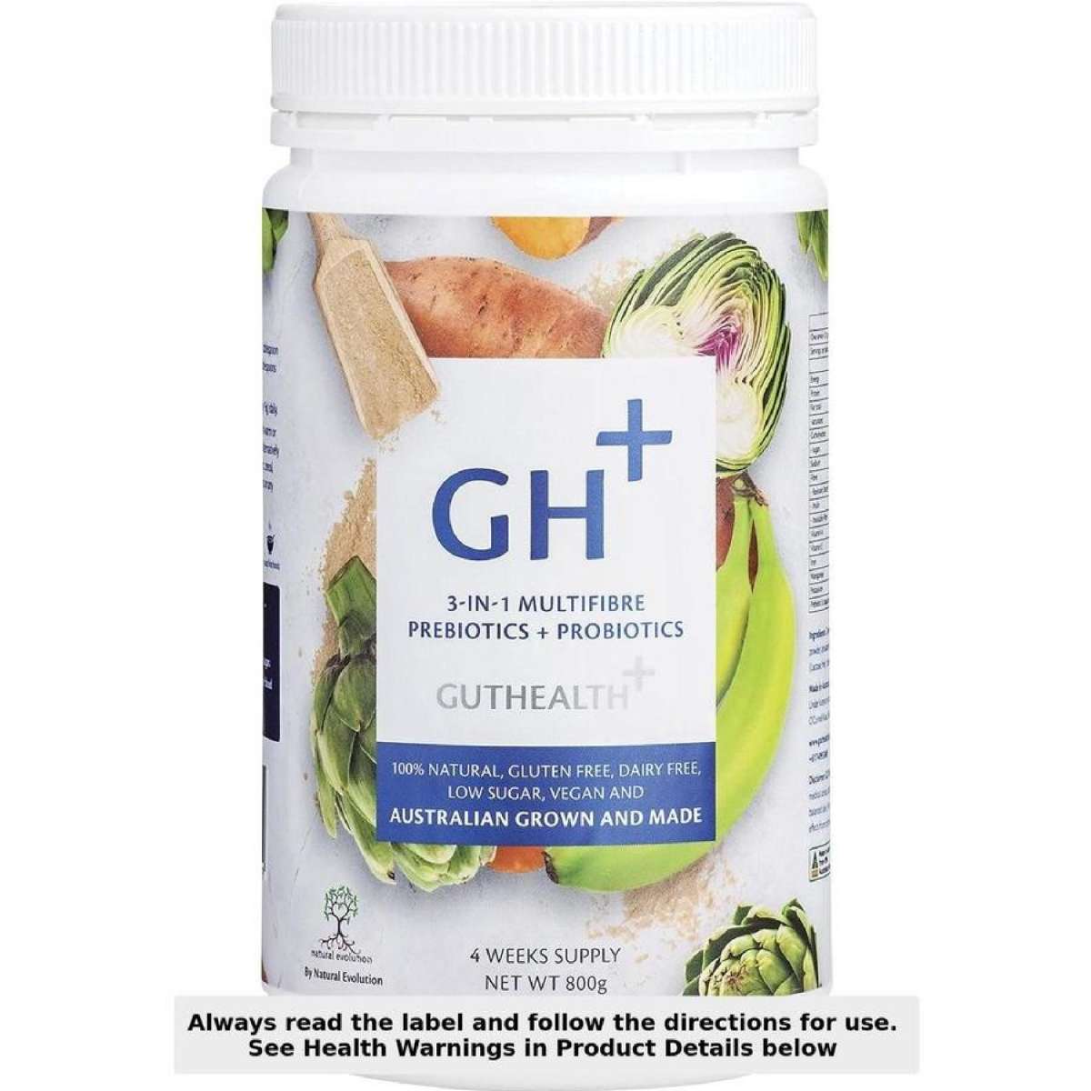 Natural Evolution GH+ 3-In-1 Multifibre Prebiotics + Probiotics