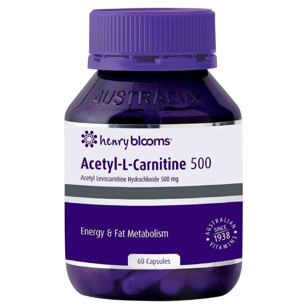 acetyl l-carnitine woolworths Henry Blooms 60EA quality nutritional supplement designed to support cognitive function and energy metabolism Solaray Acetyl L-Carnitine 500 mg
