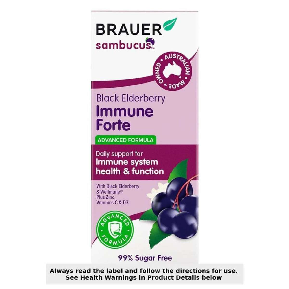 Sambucus Black Elderberry Adult Immune Forte Liquid Flavoured