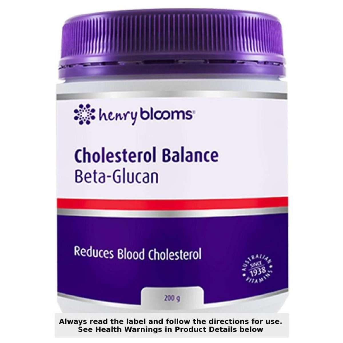 Henry Blooms Cholesterol Balance Beta Glucan Powder