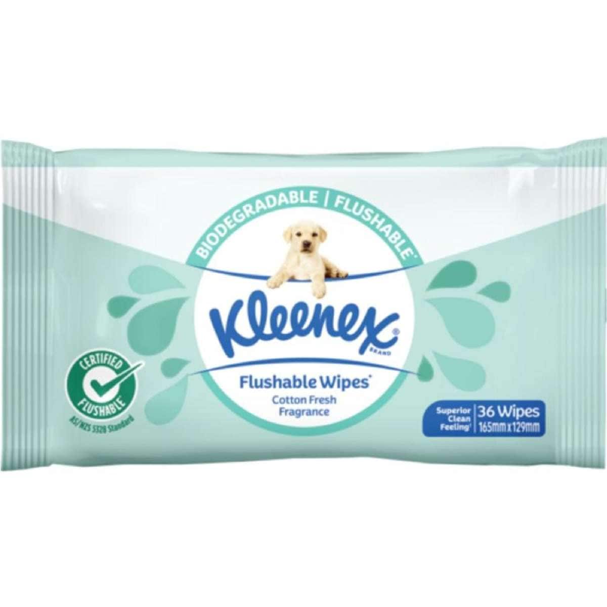 Kleenex Biodegradable & Flushable Wipes Cotton Fresh Fragrance Carton of 432 Wipes