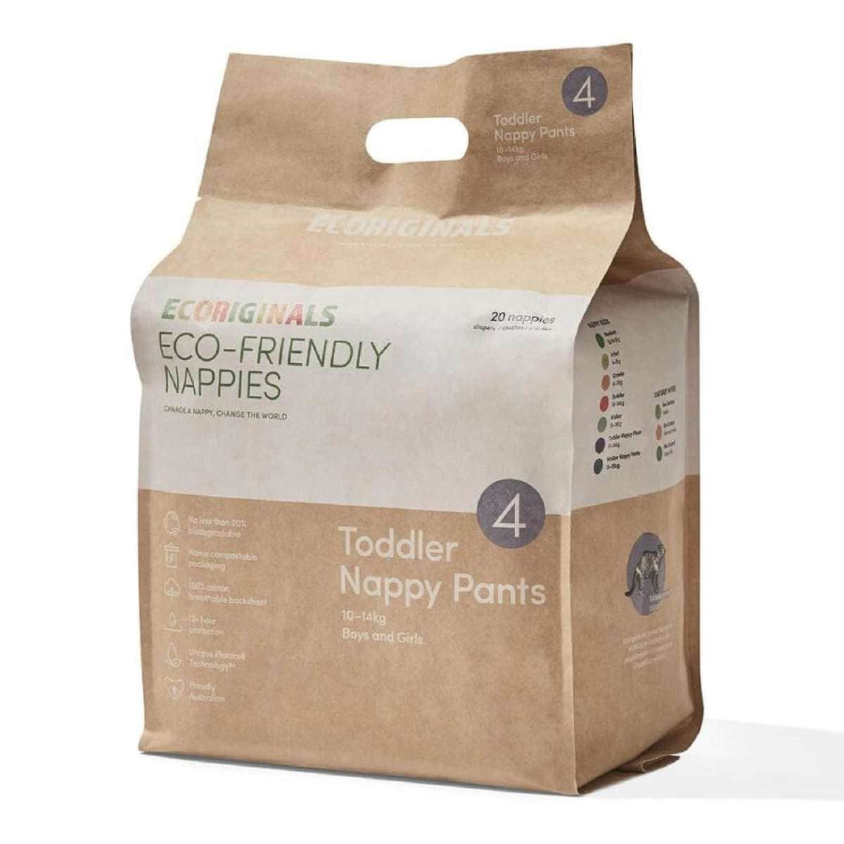 Ecoriginals Eco-Friendly Nappy Pants Toddler 10 - 15kg (6 x 18) 108's