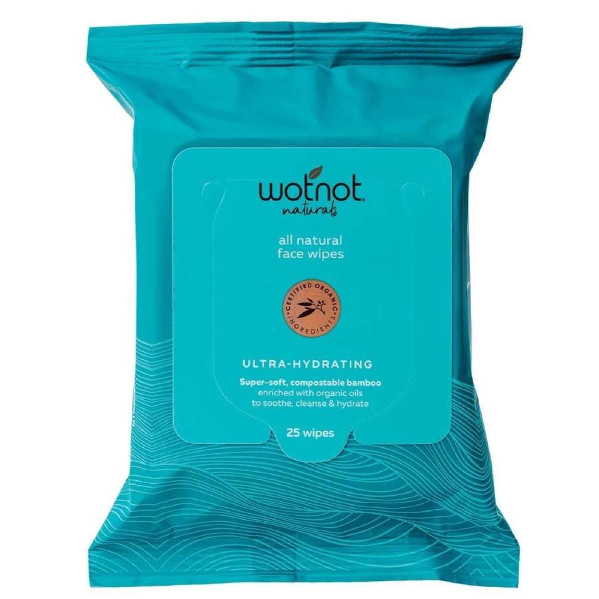 Wotnot Natural Ultra-Hydrating Face Wipes 25 Pack