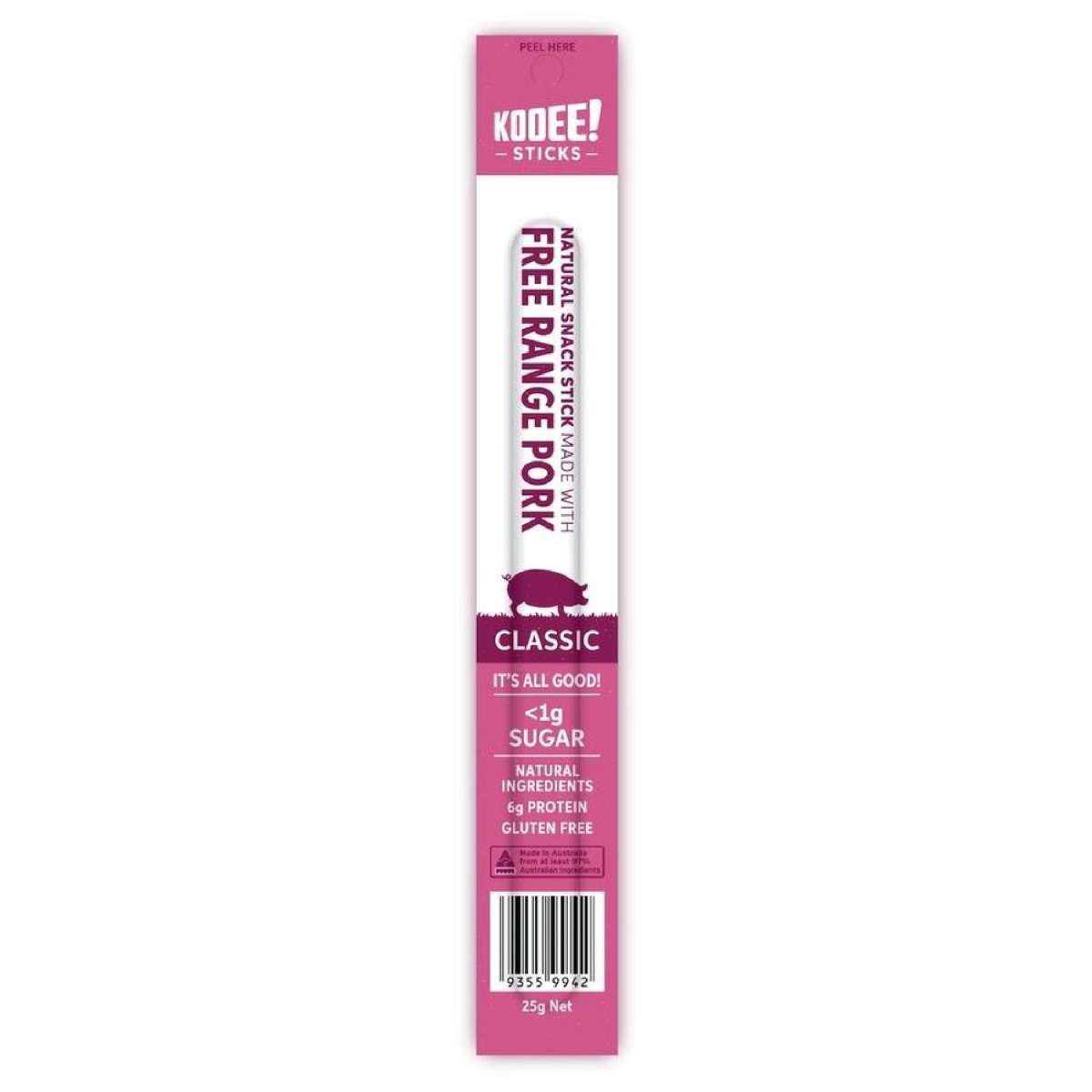 woolworths tobacco 25g for sale Kooee Sticks Free Range Pork Classic 25g