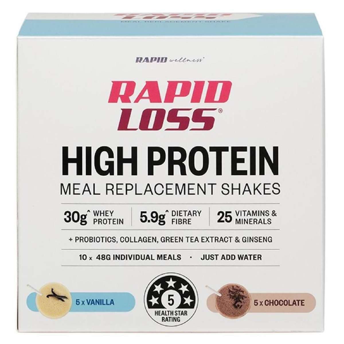 Rapid Loss High Protein Meal Replacement Shake Mixed Pack