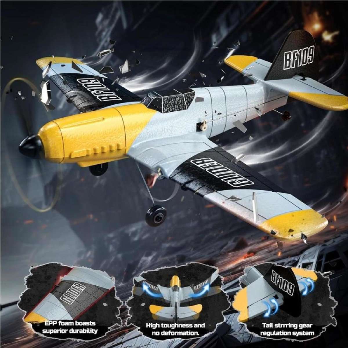 YONGSHI RC Airplane, Remote Control Eagle Plane, RTF Aircraft, 2.4GHZ 2CH Flying Bird with 2 YONGSHI RC Airplane, Remote Control Eagle Plane, RTF Aircraft, 2.4GHZ 2CH Flying Bird with 2
