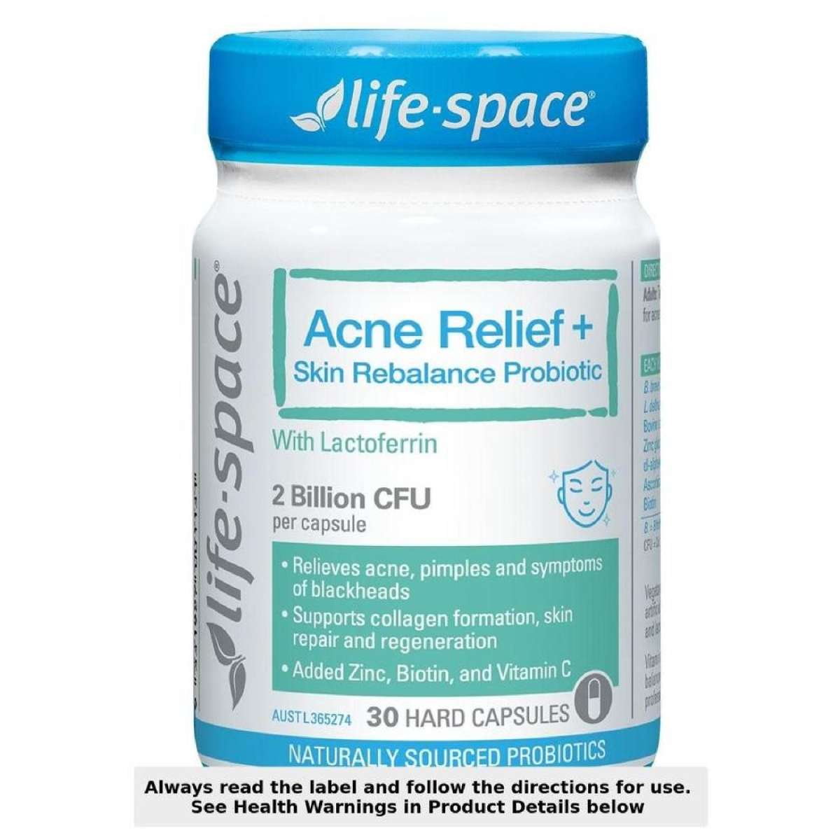 Acne Relief + Skin Rebalance Probiotic 30 Capsule