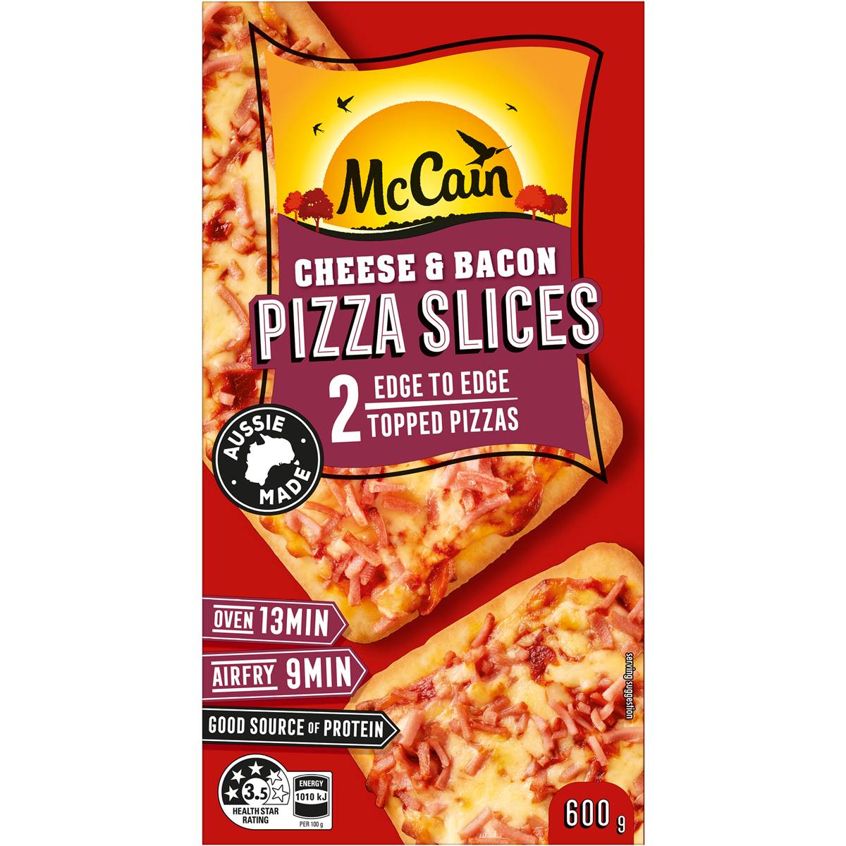 Mccain Pizza Slice Snacks Cheese & Bacon 2 Pack Woolworths