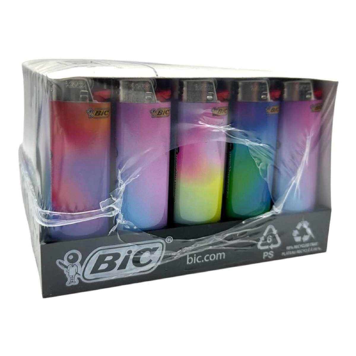 50x BIC Maxi Gradient Lighters Various Colour Box J26