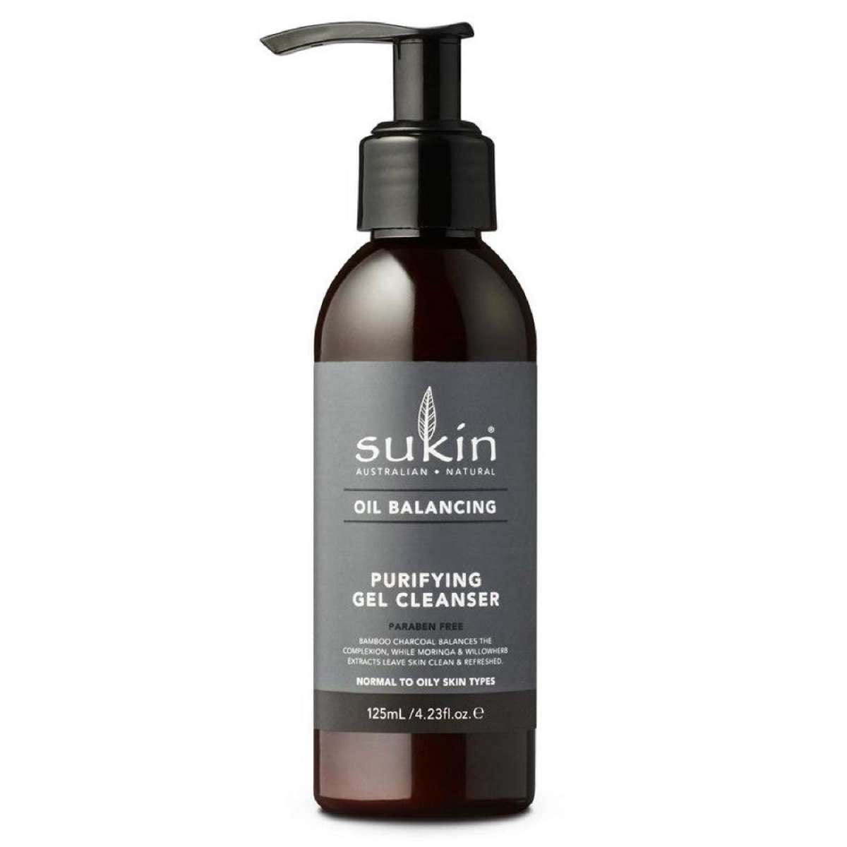Sukin Oil Balancing Plus Charcoal Purifying Gel Cleanser 125ml