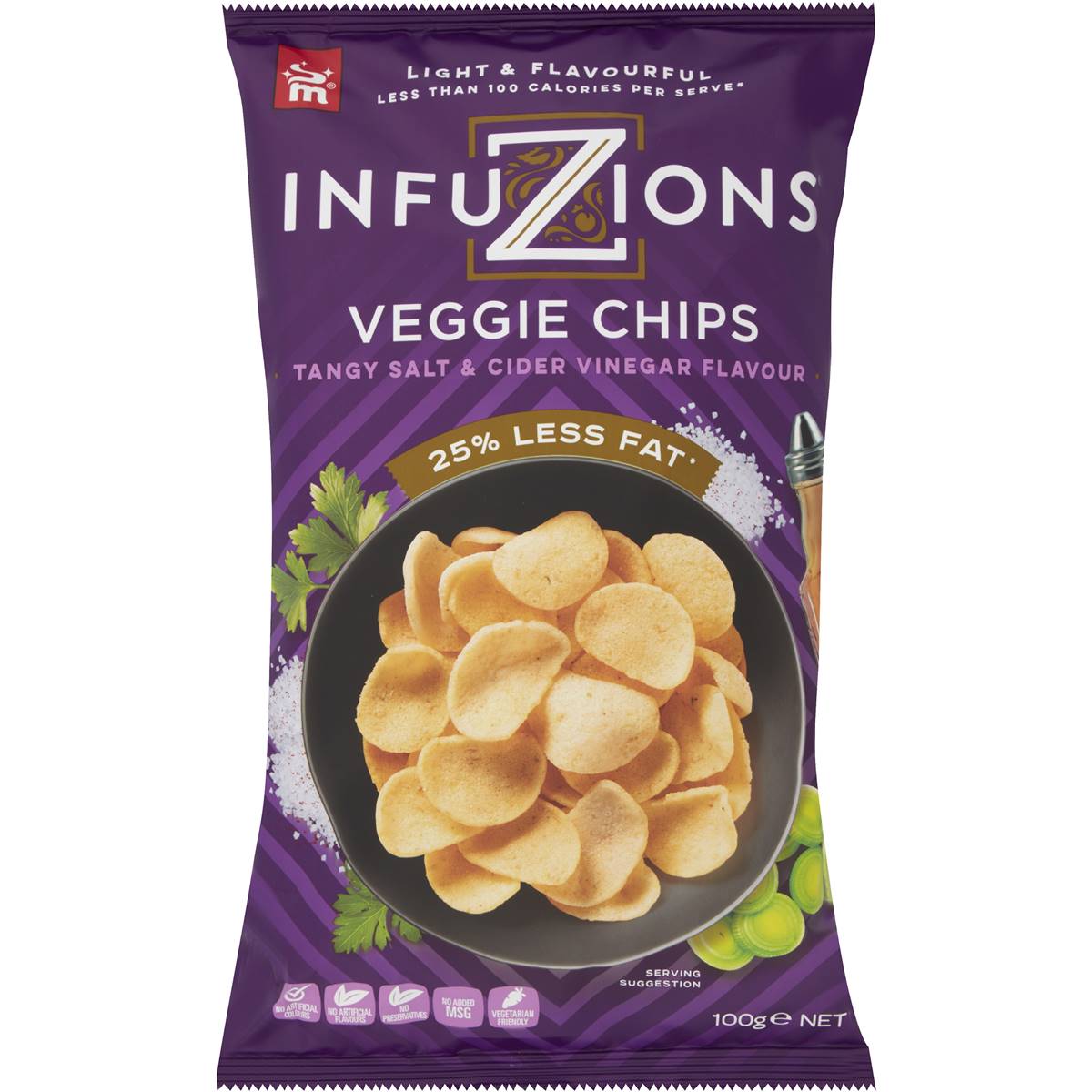 Infuzions Veggie Chips Salt & Cider 100g Woolworths