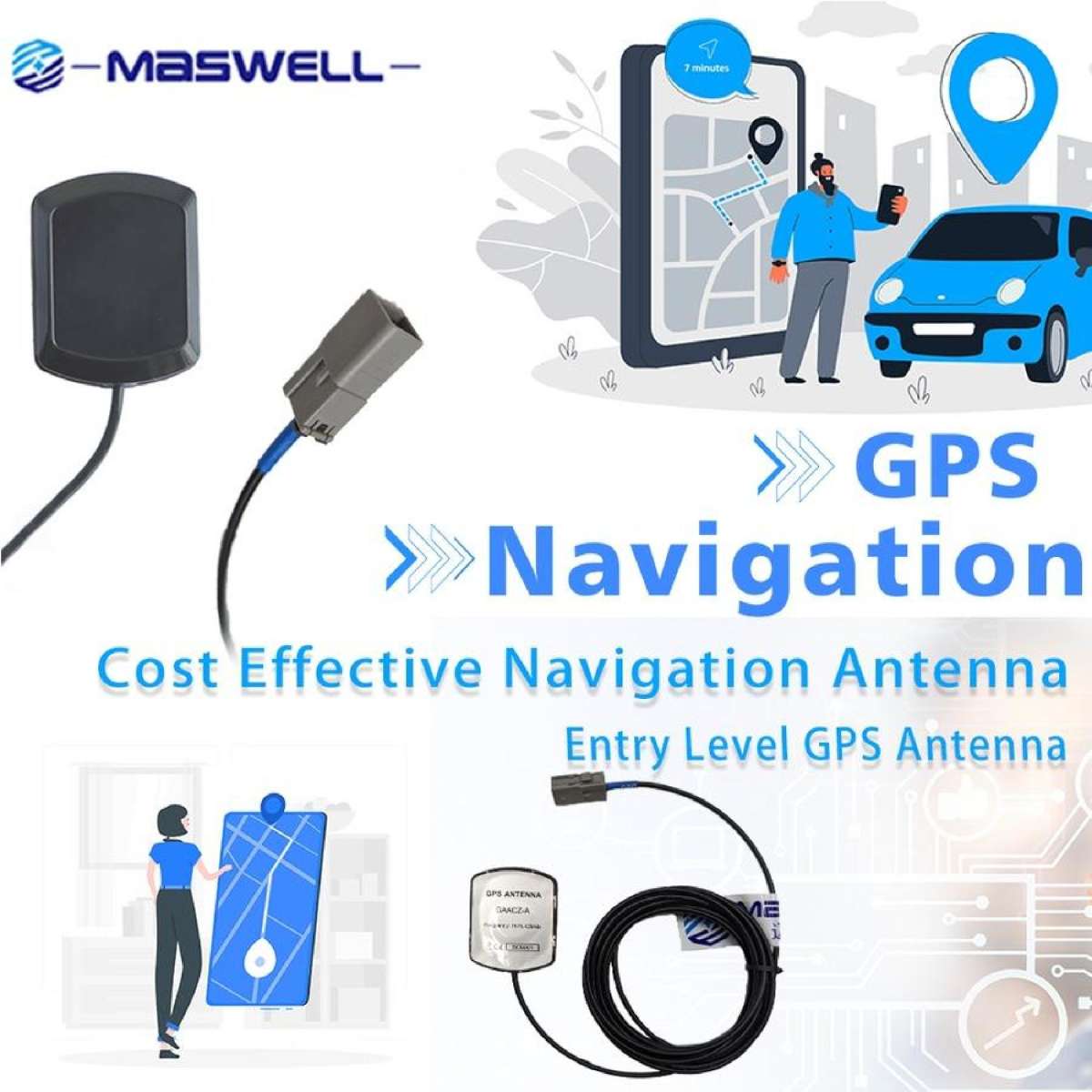 High-performance Active GPS/GLONASS Magnet Mounting Antenna From A