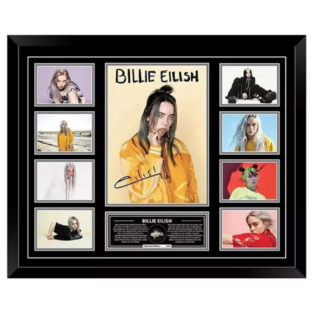 BILLIE EILISH Signed Limited Edition Photo Memorabilia Wooden