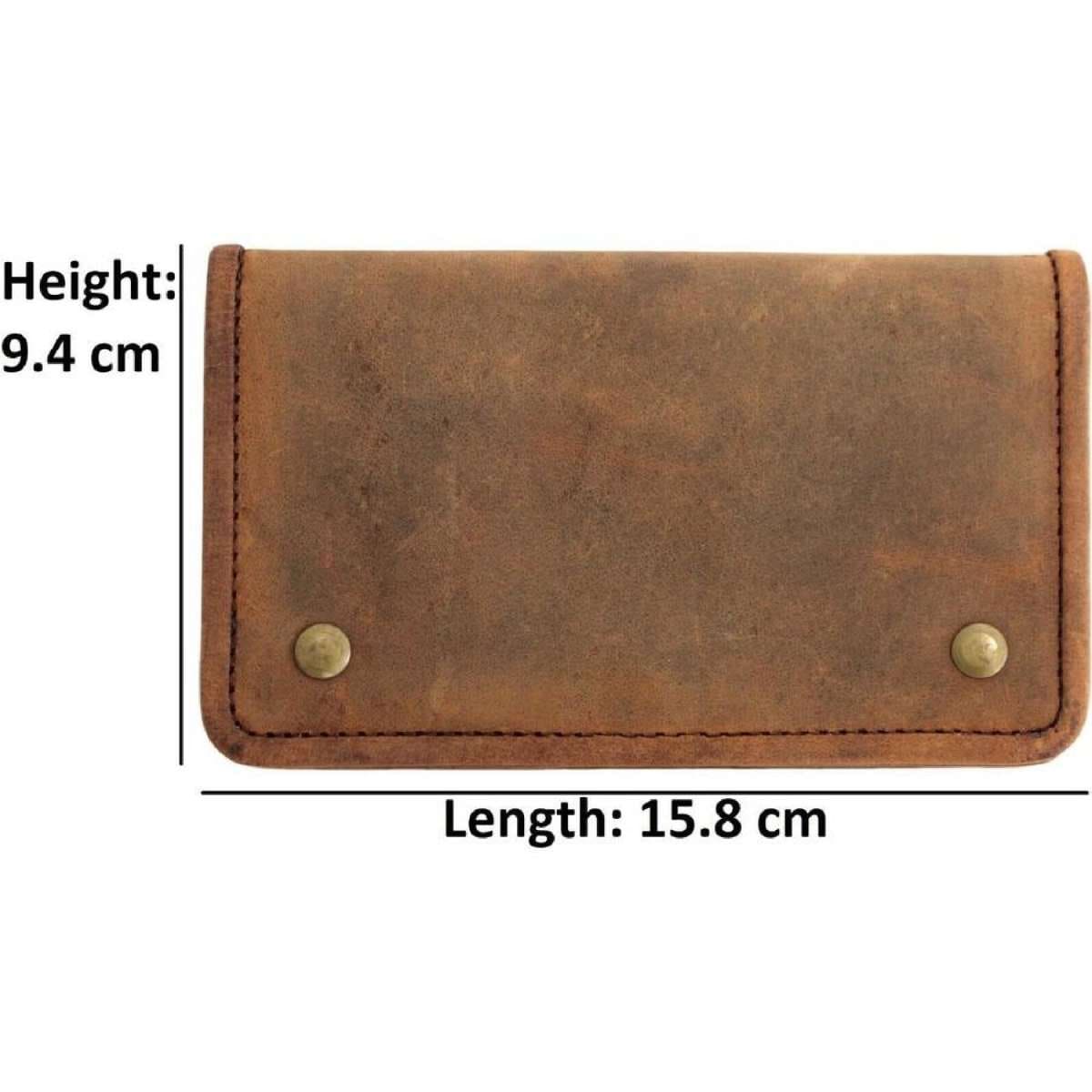 Quality Full Grain Vintage Leather Tobacco Pouch Style: 12035 BROWN Compact  Size