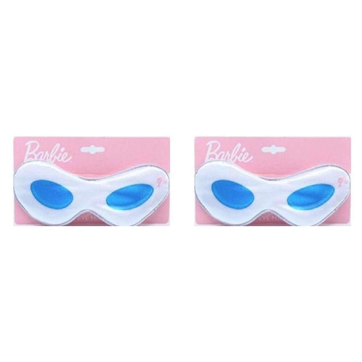 2PK Barbie Children Eye Mask Travel Sleeping Cover White w/ Adjustable Strap
