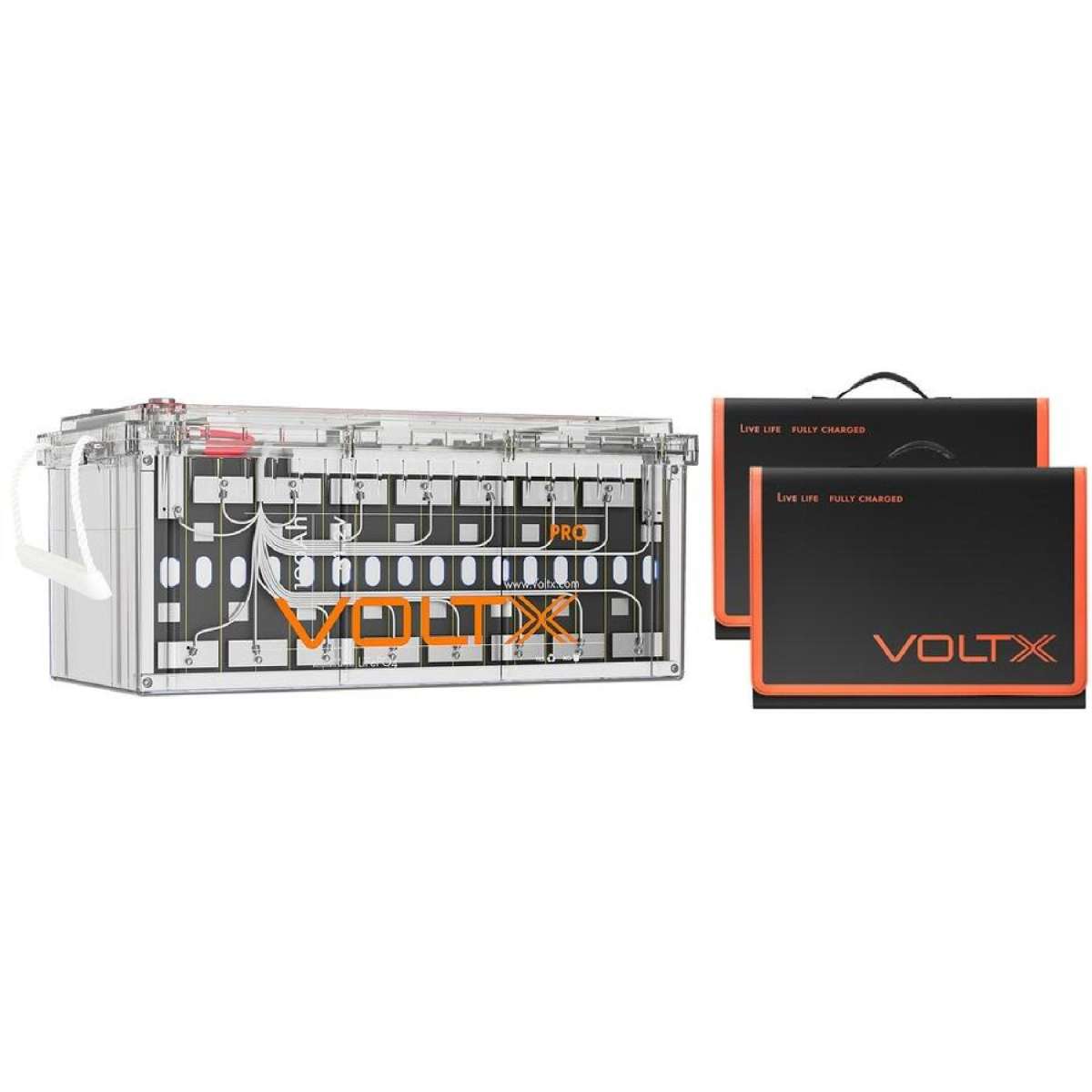 VoltX 48V Lithium Battery 5120Wh + 400W Folding Solar Panel