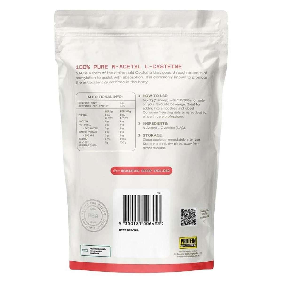Buy Clinical Extracts (NAC) N-Acetyl-Cysteine Oral Powder 150g Online - View #8