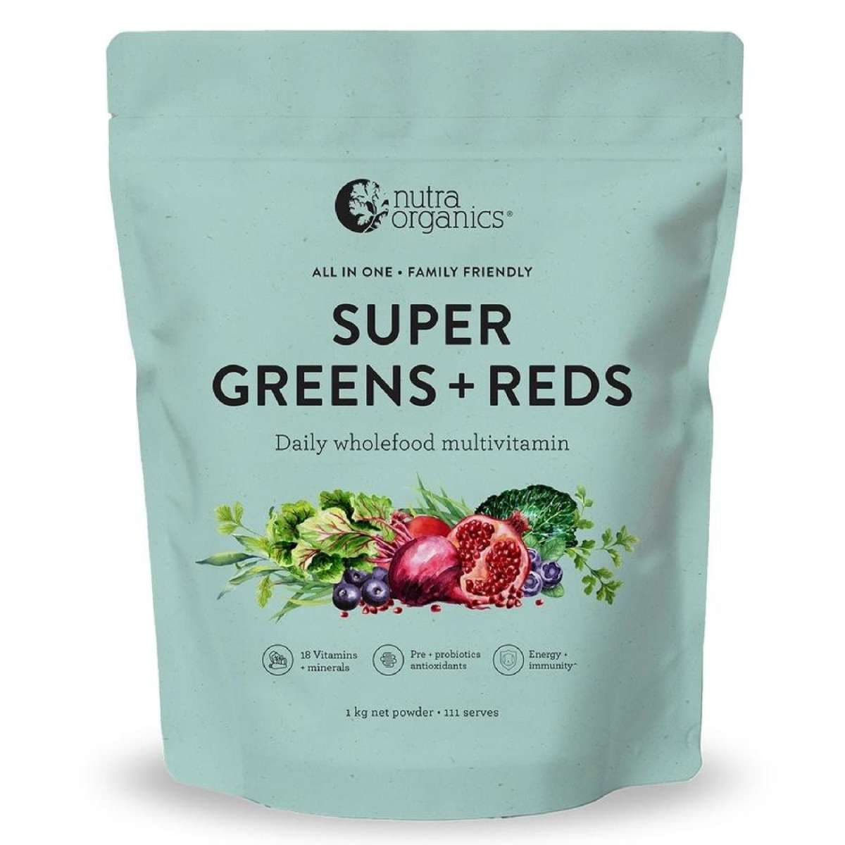 Nutra Naturals Super Greens + Reds Powder