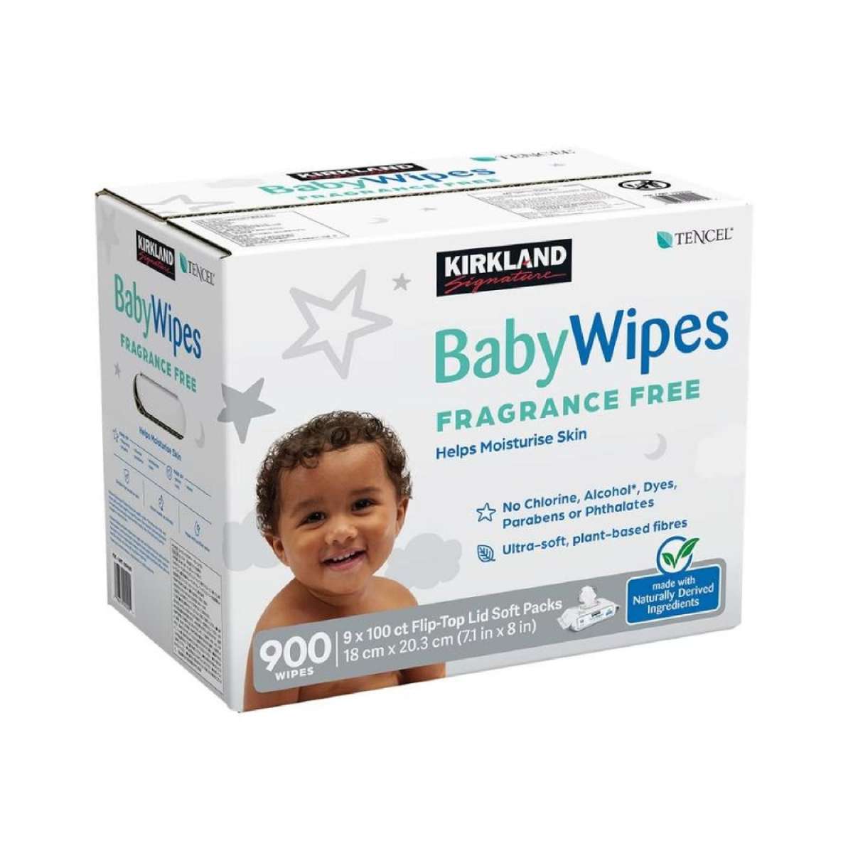 Kirkland Signature Baby Wipes Unscented 9 x 100 Wipes