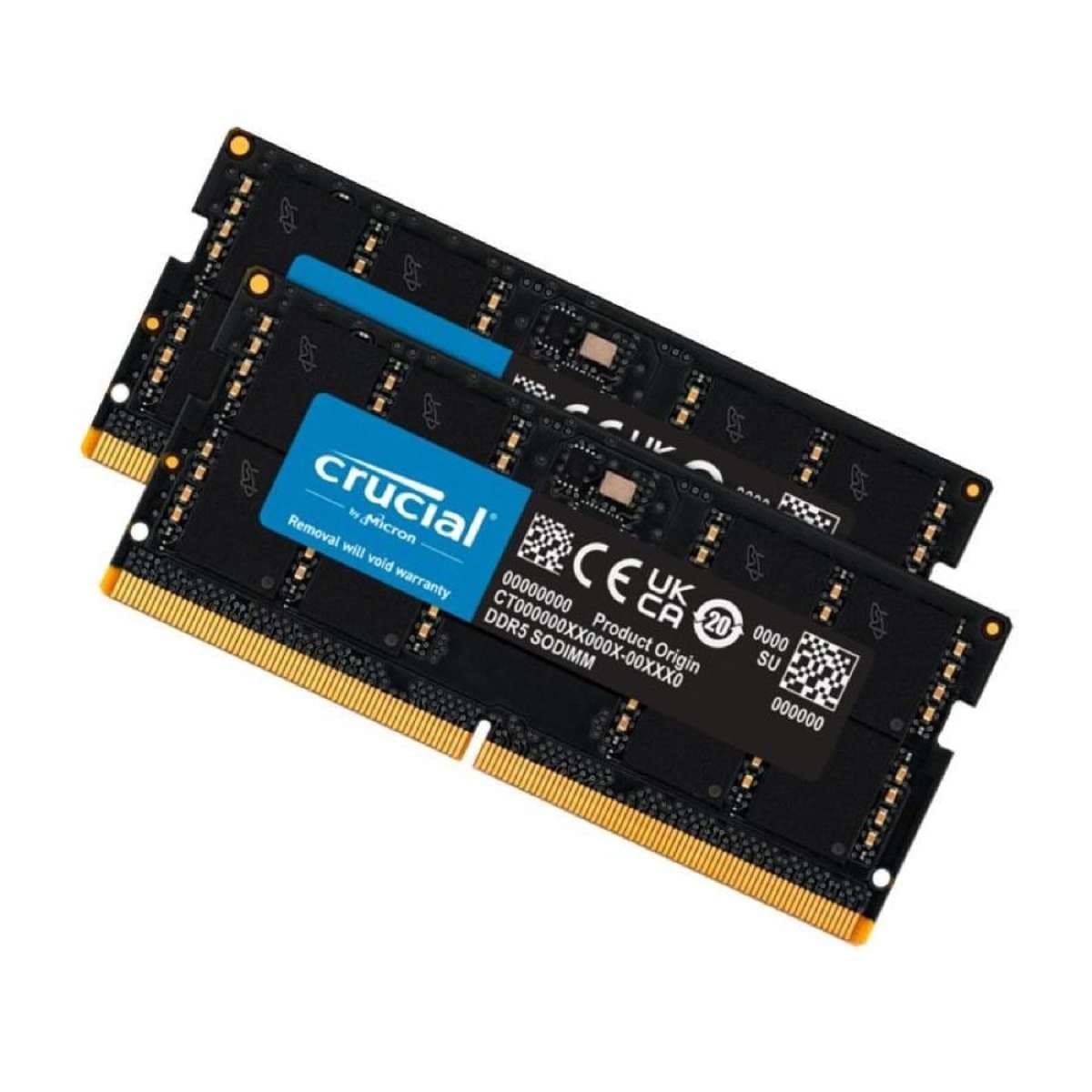 Crucial 64GB (2x32GB) DDR5 SODIMM 4800MHz C40 1.1V Notebook Laptop