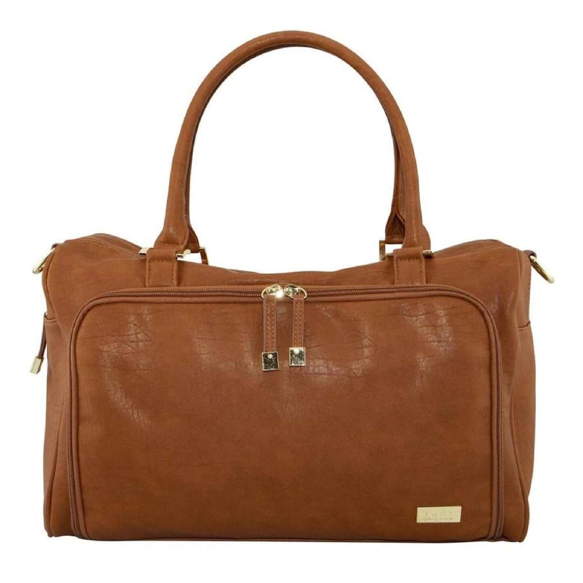 Isoki Double Zip Satchel Amber Tan