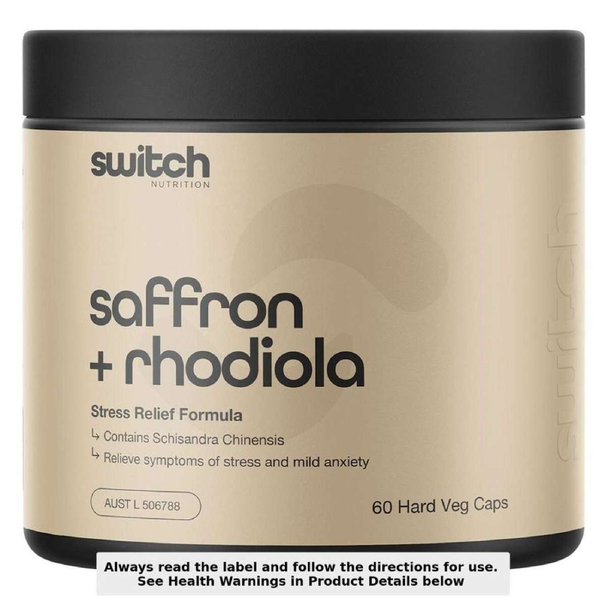 Saffron + Rhodiola Stress Relief 60 Capsule