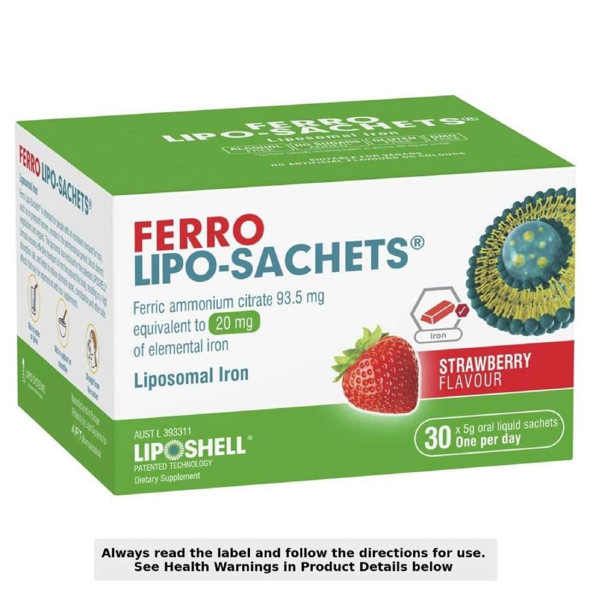 Ferro Strawberry Liquid Sachet Flavoured