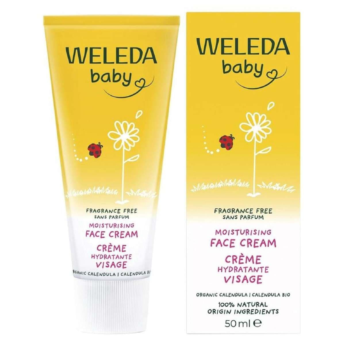 Weleda Baby Moisturising Calendula Face Cream Fragrance Free 50ml