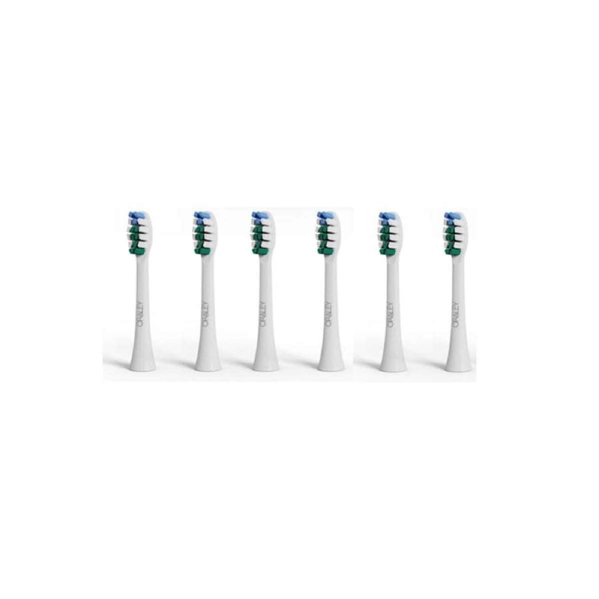 Oraley White Replacement Brush Heads - 6 Pack "Standard"